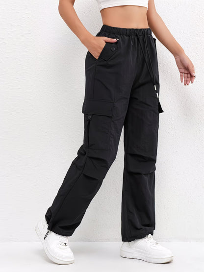 Lavisa - Womens Casual Cargo Drawstring Pants