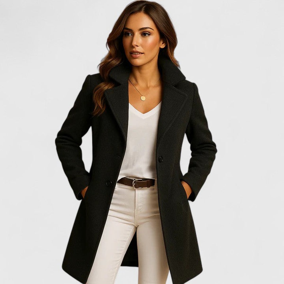 Lavisa - Women's Slim Fit Tailored Long Coat