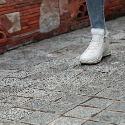 Lavisa - Women's Faux Fur-Lined Lace-Up Winter Ankle Boots