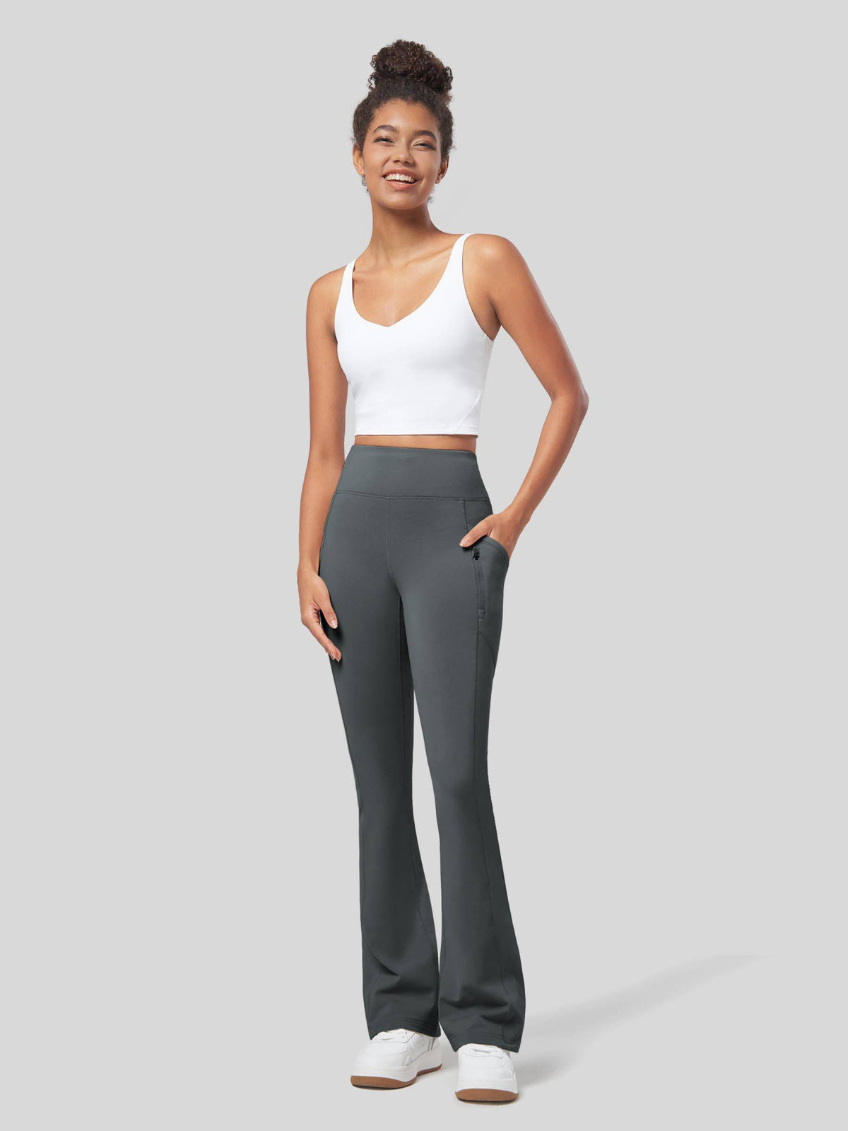 Lavisa - Women's Fleece Lined Bootcut Yoga Pants - Warm & Water-Resistant