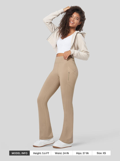 Lavisa - Women's Fleece Lined Bootcut Yoga Pants - Warm & Water-Resistant