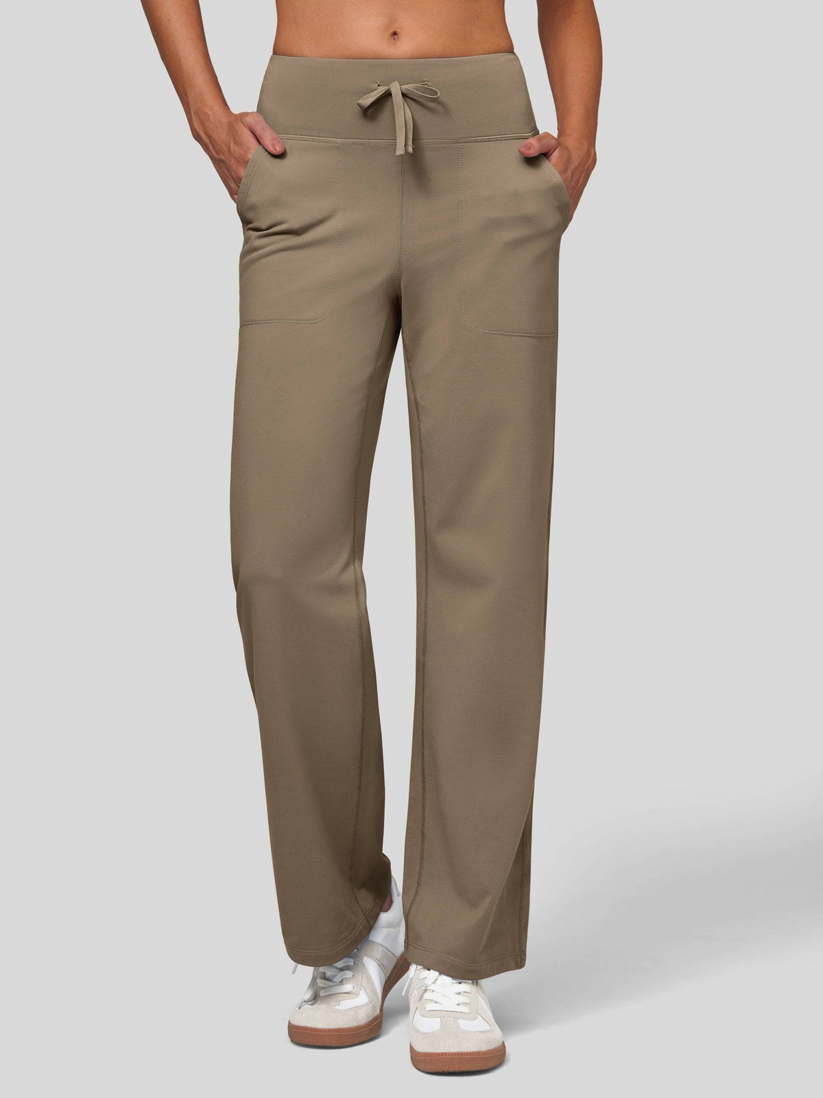 Lavisa - Women's Fleece Lined Wide Leg Lounge Pants with Drawstring