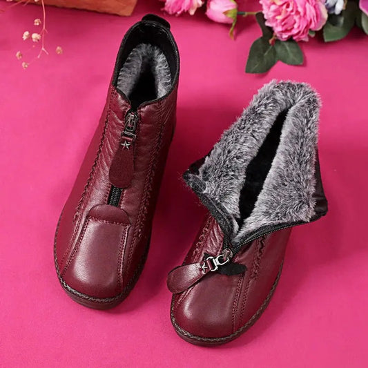 Lavisa - Women's Fleece-Lined Slip-Resistant Winter Ankle Boots