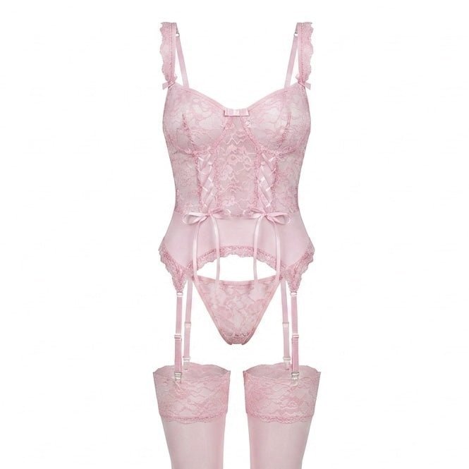 Women's Floral Lace Underwired Bustier Lingerie Set - Variant Style 8 | Lavisa