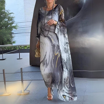 Flowing Oversized Maxi Long Sleeve Dress - Variant Style 6 | Lavisa