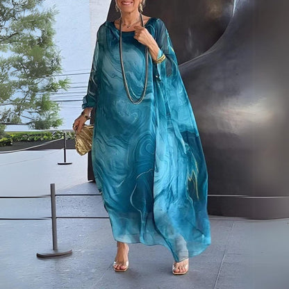 Flowing Oversized Maxi Long Sleeve Dress - Variant Style 8 | Lavisa