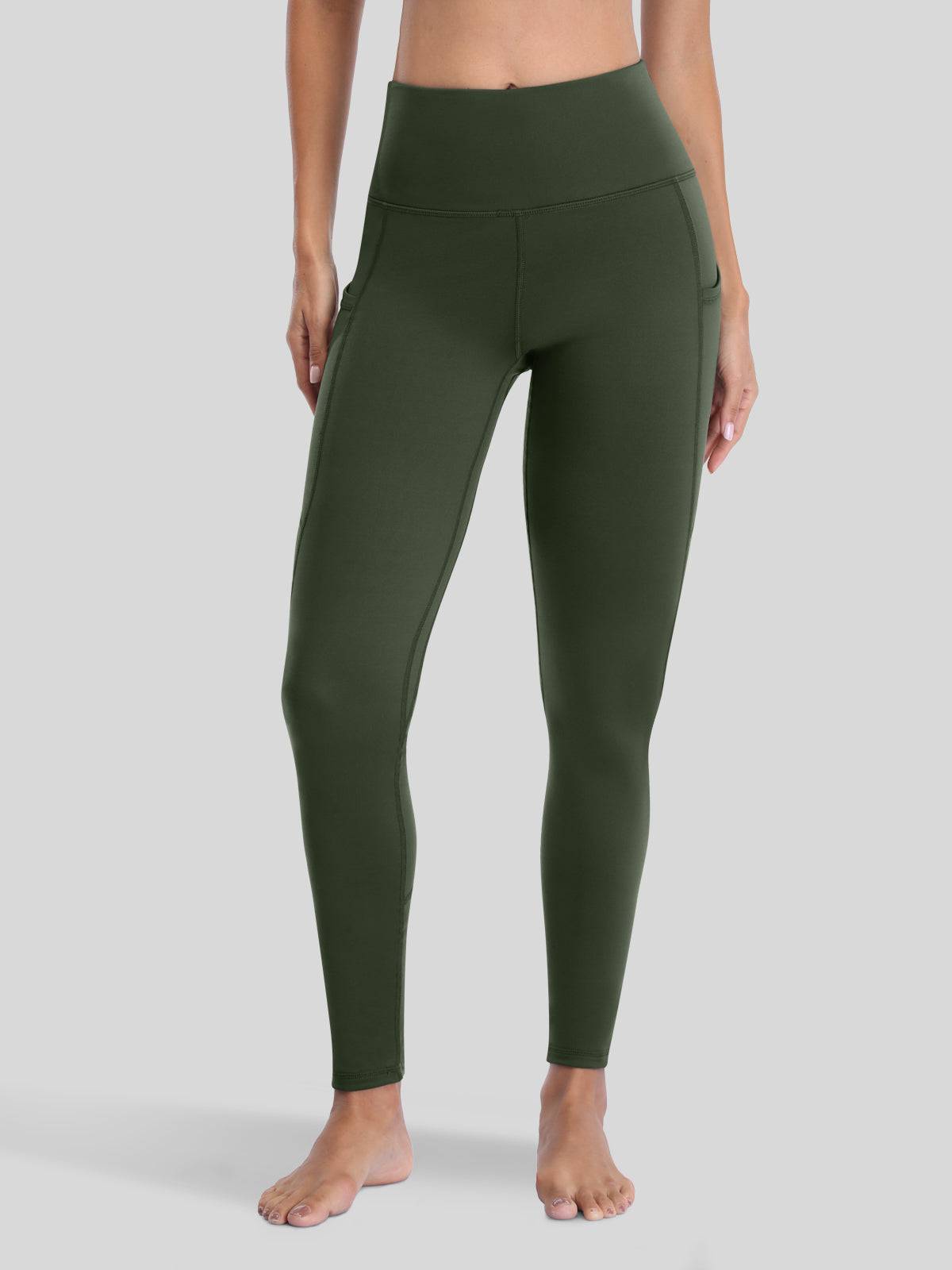 Lavisa - Women's Fluffy Fleece Lined Thermal Leggings with Pockets