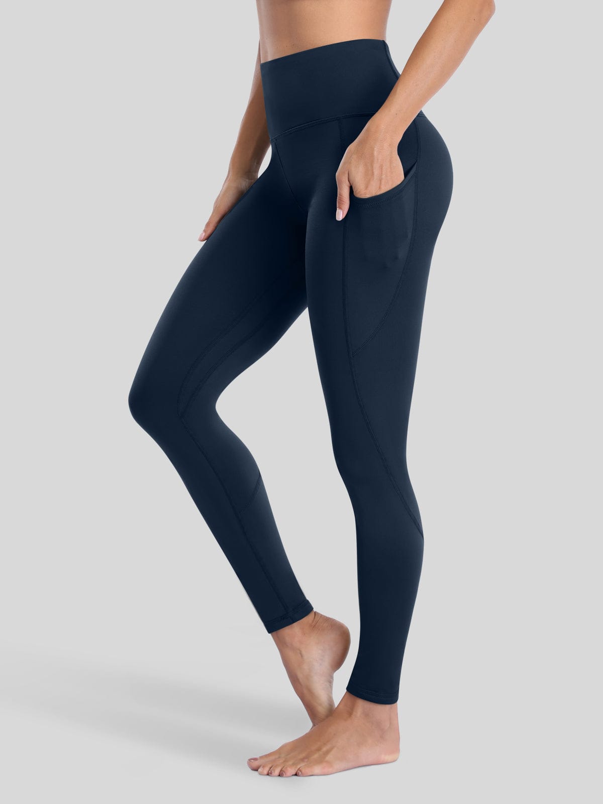 Lavisa - Women's Fluffy Fleece Lined Thermal Leggings with Pockets