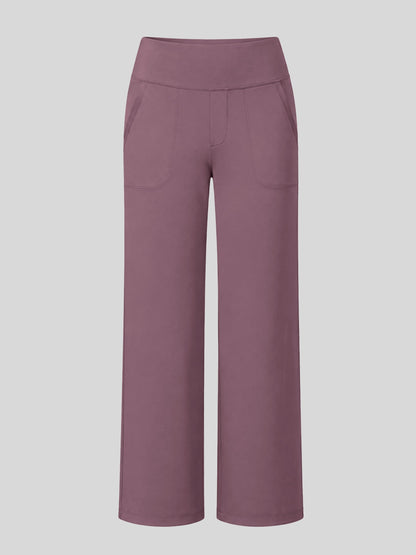 Lavisa - Women's High Rise Yoga Dress Pants - Wide Leg Work Trousers