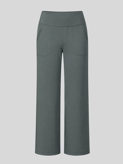 Lavisa - Women's High Rise Yoga Dress Pants - Wide Leg Work Trousers