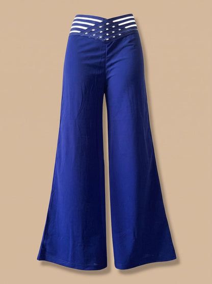Lavisa - Womens Crossover Waistband Wide Leg Pants