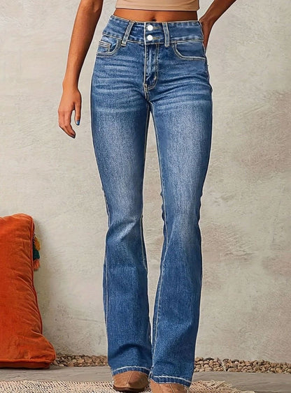 Lavisa - Womens High Waisted Flare Bootcut Jeans