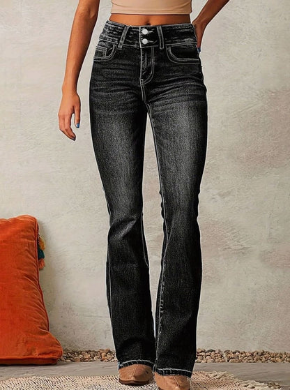 Lavisa - Womens High Waisted Flare Bootcut Jeans