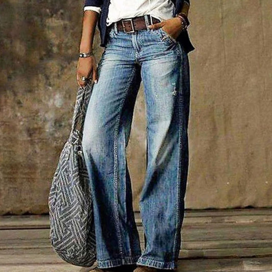 Lavisa - Womens High Waist Wide Leg Jeans