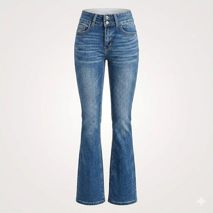 Women's High-Waist Sculpted Flare Jeans - Back View | Lavisa