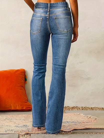 Women's High-Waist Sculpted Flare Jeans - Lifestyle & Model Angle | Lavisa