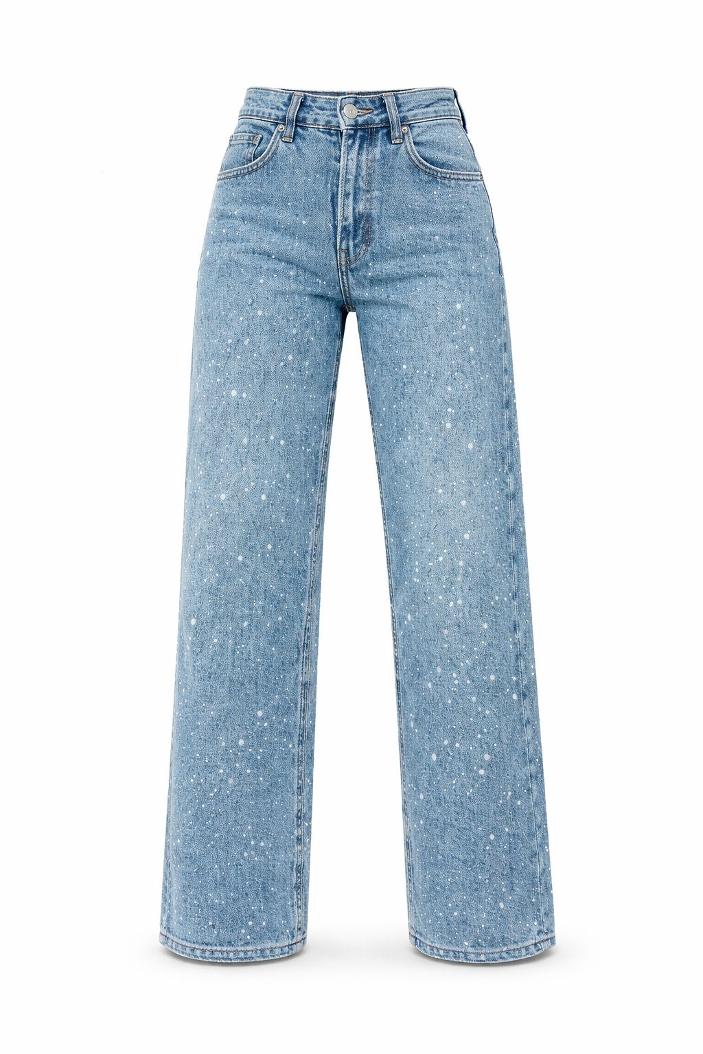 Women's High-Waist Wide-Leg Glitter Denim Jeans - Variant Style 10 | Lavisa