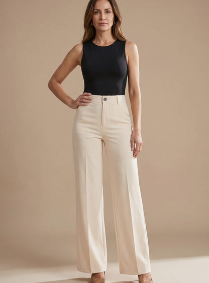 Lavisa - Womens High Waist Pleated Dress Pants