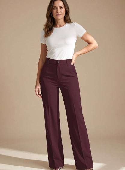 Lavisa - Womens High Waist Pleated Dress Pants