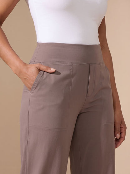 Lavisa - Womens High Waist Wide Leg Stretch Pants