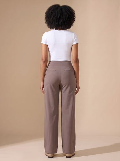 Lavisa - Womens High Waist Wide Leg Stretch Pants