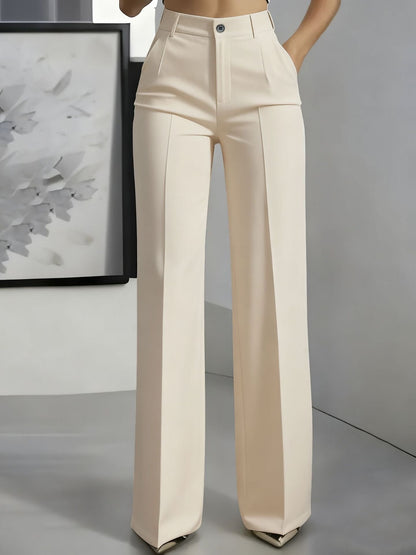 Lavisa - High Waisted Pleated Wide Leg Trousers