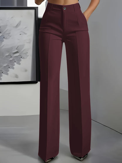 Lavisa - High Waisted Pleated Wide Leg Trousers