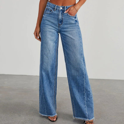 Lavisa - High-Waisted Wide-Leg Denim Jeans for Women