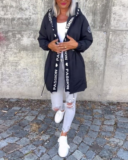 Women's Hooded Drawstring Midi Coat - Variant Style 11 | Lavisa