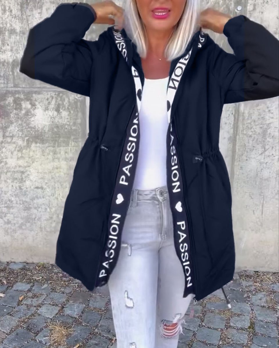 Women's Hooded Drawstring Midi Coat - Variant Style 13 | Lavisa