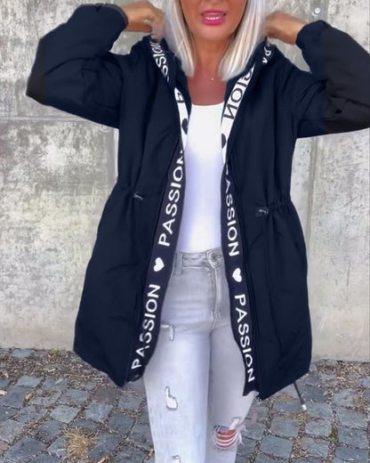 Women's Hooded Drawstring Midi Coat - Variant Style 13 | Lavisa