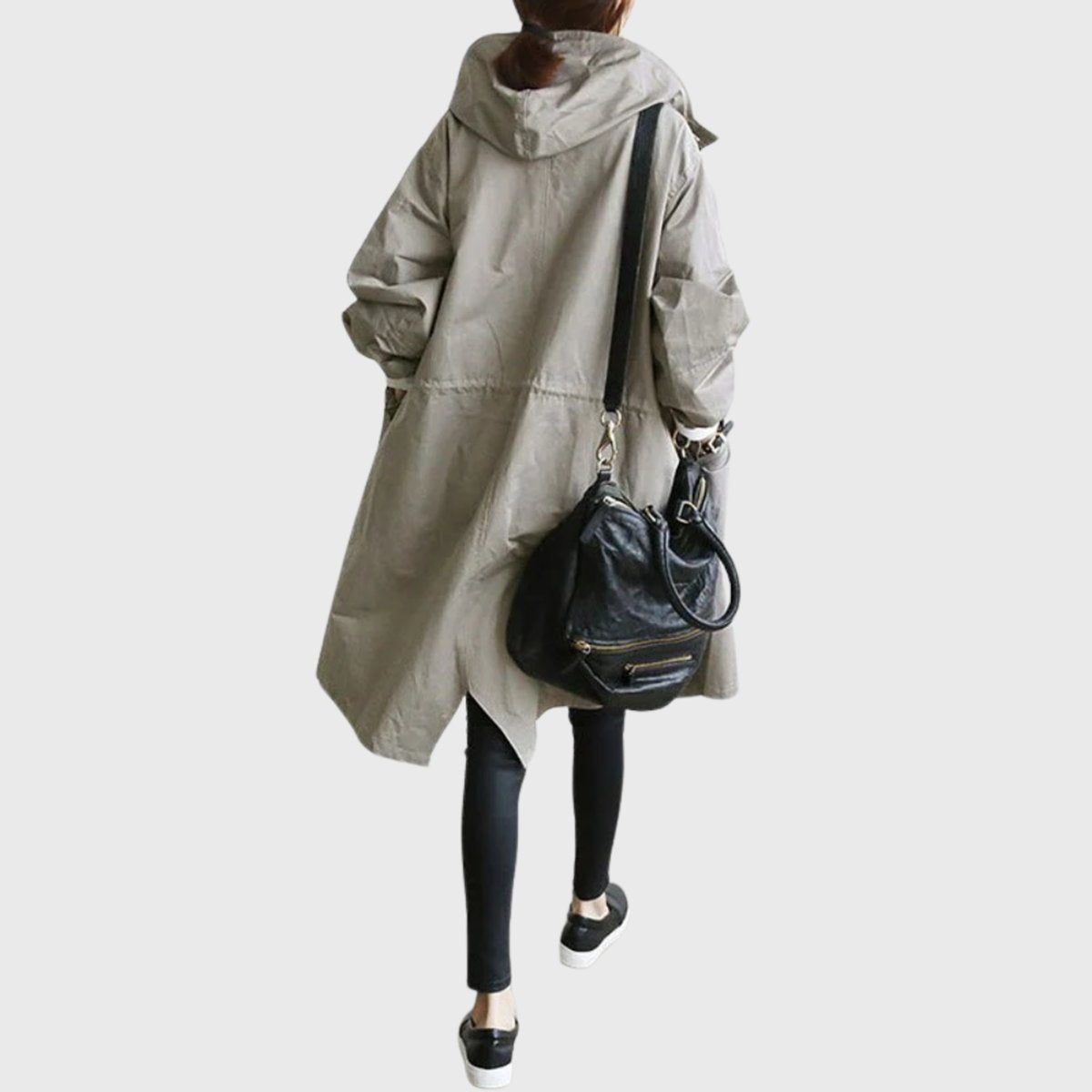 Women's Hooded Water-Repellent Oversized Long Trench Coat - Variant Style 8 | Lavisa