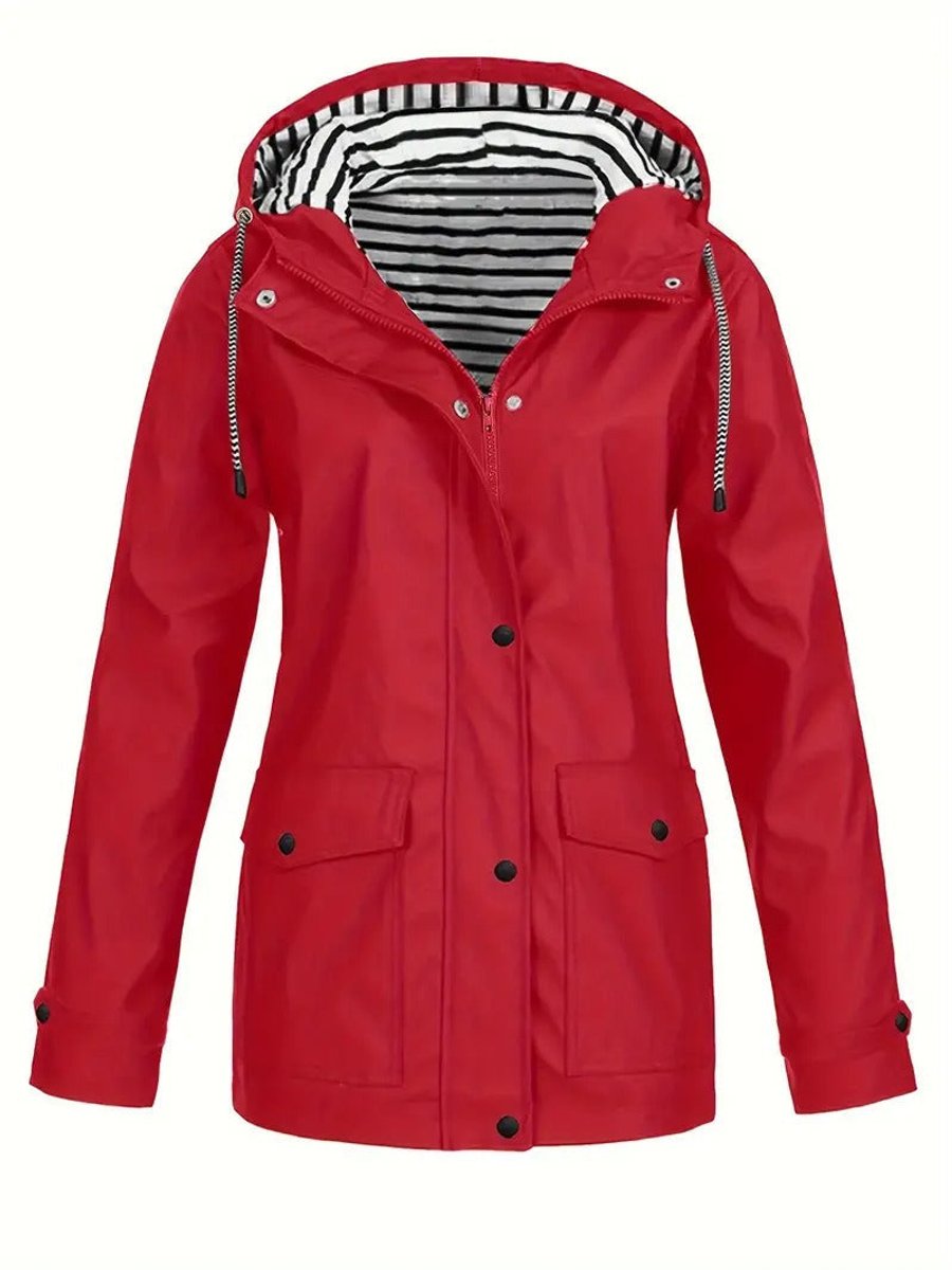 Women's Hooded Waterproof Raincoat - Back View | Lavisa