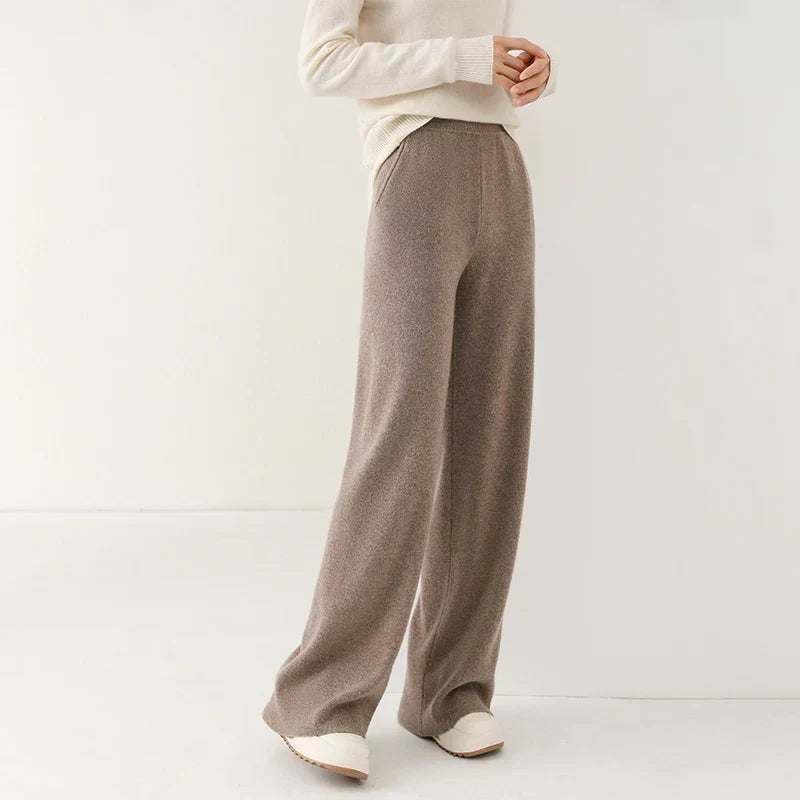 Lavisa - Women's Soft Knit Wide-Leg Pants