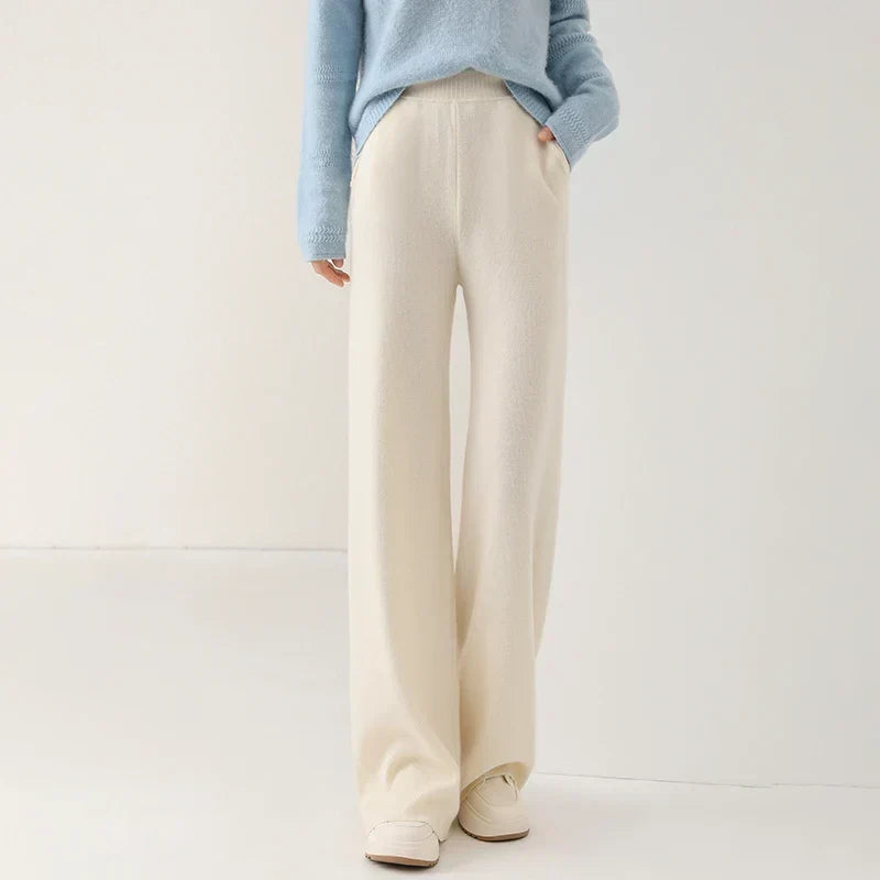 Lavisa - Women's Soft Knit Wide-Leg Pants