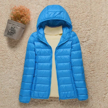 Womens Lightweight Packable Puffer Jacket - Back View | Lavisa