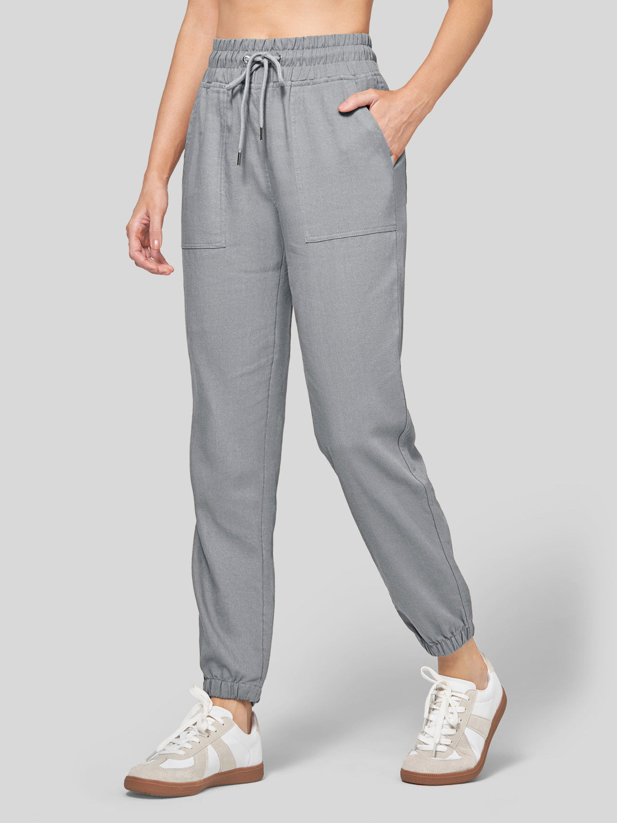 Lavisa - Women's Lightweight Lyocell Linen Joggers - Drawstring