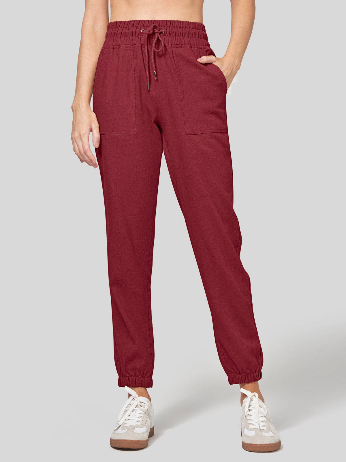 Lavisa - Women's Lightweight Lyocell Linen Joggers - Drawstring