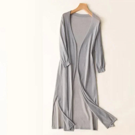 Lavisa - Women's Lightweight Long Open-Front V-Neck Cardigan