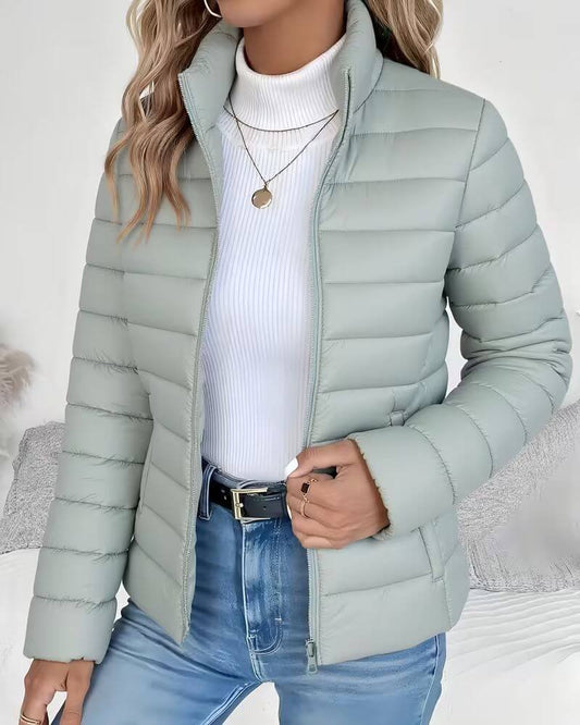 Lavisa - Women's Lightweight Quilted Puffer Jacket Stand Collar