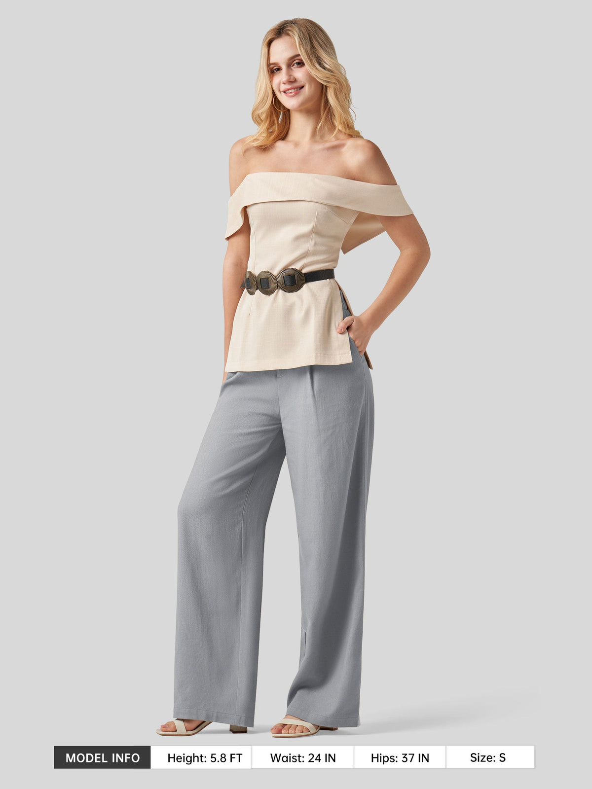 Lavisa - Women's Linen Wide Leg Pants - Flat Front & Comfortable