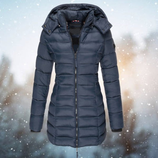 Lavisa - Womens Longline Hooded Puffer Coat