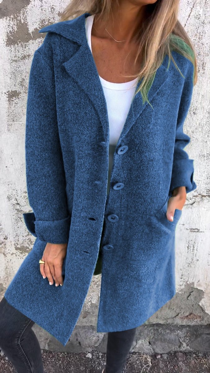 Women's Oversized Longline Lapel Coat - Variant Style 8 | Lavisa