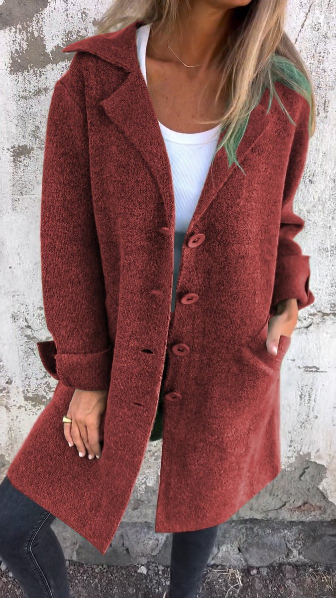 Women's Oversized Longline Lapel Coat - Variant Style 9 | Lavisa