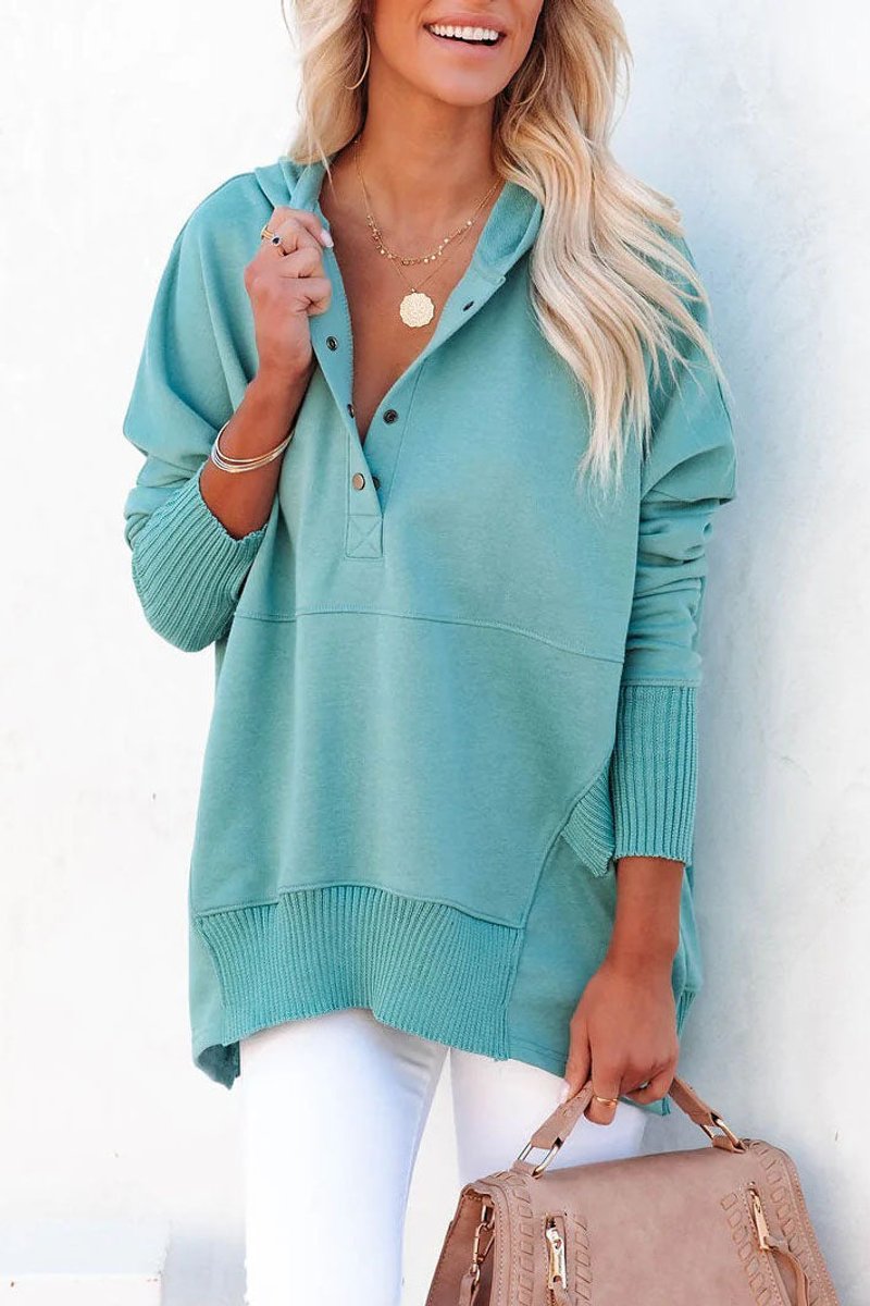 Lavisa - Women's Longline Hooded Drawstring Tunic Sweatshirt