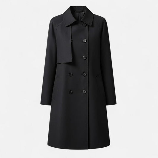 Lavisa - Women's Mid-Length Wool-Blend Double-Breasted Trench Coat