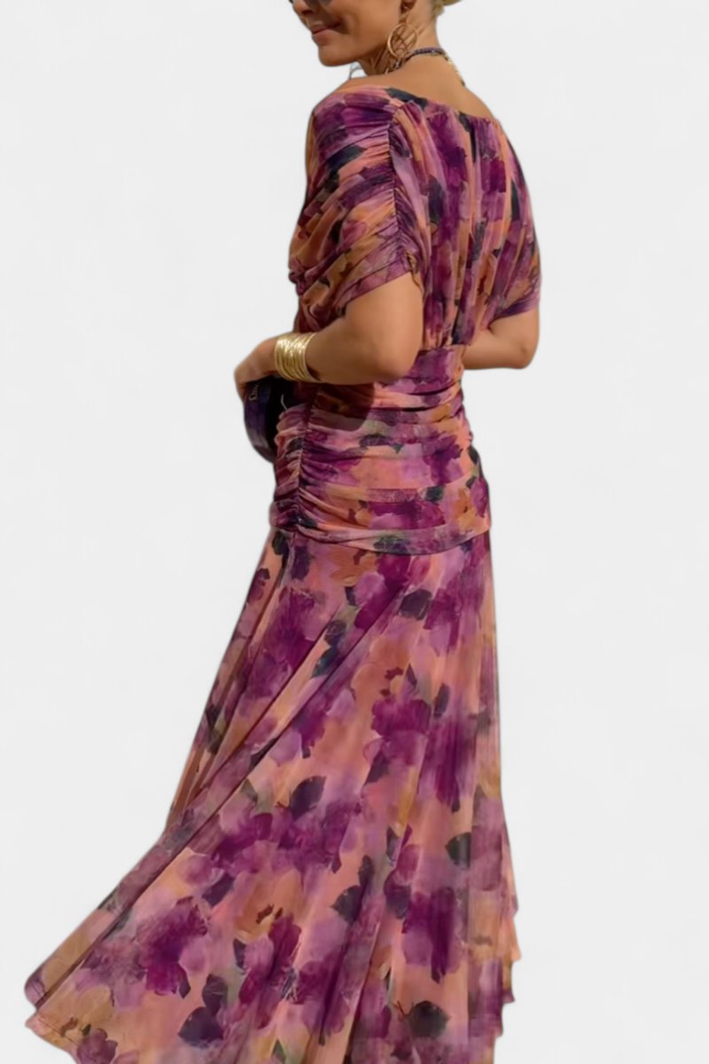 Women's Off-Shoulder Flowing Maxi Dress - Variant Style 12 | Lavisa
