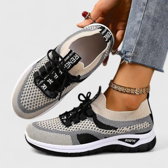 Lavisa - Women's Orthopedic Arch-Support Breathable Mesh Lace-Up Trainers