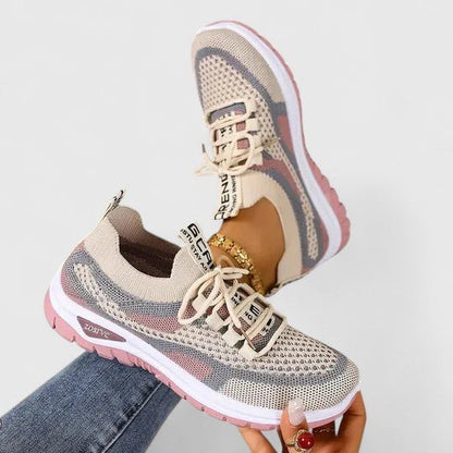 Lavisa - Women's Orthopedic Arch-Support Breathable Mesh Lace-Up Trainers