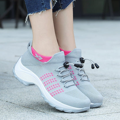 Women's Orthopedic Memory-Foam Lace-Up Platform Trainers - Variant Style 13 | Lavisa